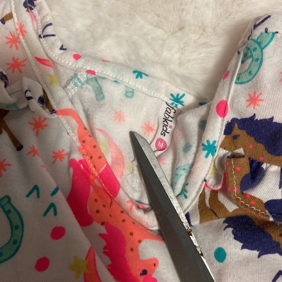 Girls Cold Shoulders Horse Dress - Picture 2 of 3